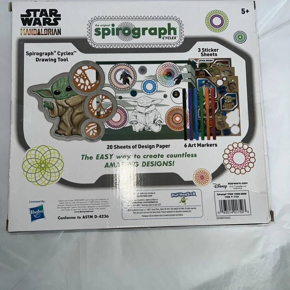 The Mandalorian Spirograph Cyclex Studio Grogu Disney Star Wars Baby Yoda Design